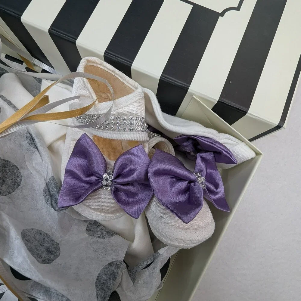 NWT Itty Pitty Toes  Set Angel Wings Jewels Set (Purple)